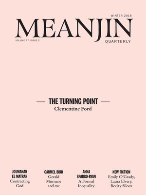 cover image of Meanjin, Volume 77, No. 2